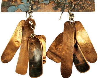 Handcrafted Hammered Copper Earrings