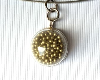 NECKLACE AND ITS HAND BLOWN GLASS PENDANT 20MM