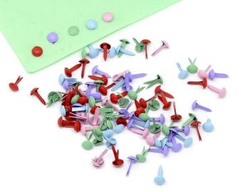 Set of 20 brads / fasteners Parisian mix colors