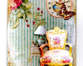 141 - Greeting card vintage furniture
