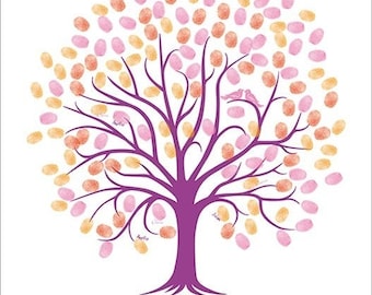 Fingerprint wedding tree / 60x80cm / 120-140 prints