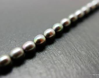 set of 10 Freshwater Pearl gray