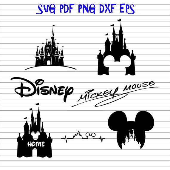Download Disney Castle SVG Mickey Ears Heart Magic Kingdom Home