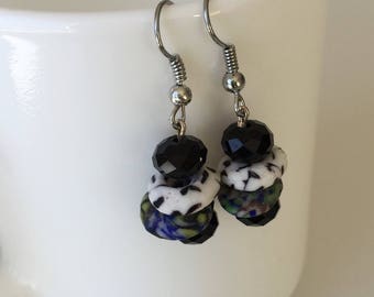 Ghana glass beads earrings