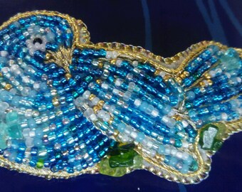 Blue Bird of Happiness Barrette