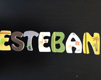 Custom wooden name esteban medium order