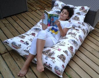 Large cushion, pouf floor for baby child Ptibidi