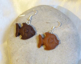DELICIOUS CHOCOLATE FRIED FISH EARRINGS