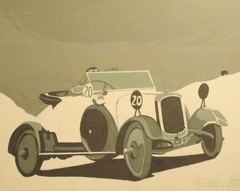 Scottish Car Scenes: Miss Dorthee Pullinger driving her Galloway on 1922 Scottish Six Day Trial