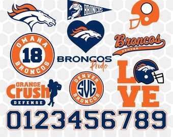Denver Broncos SVG, Denver Broncos Files, Instant Download Football Files, Cricut, Cameo, Vinyl Machine, DXF EPS png jpg pdf - 006