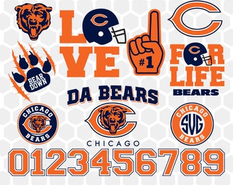 Chicago Bears SVG, Chicago Bears Files, Instant Download Football Files, Cricut, Cameo, Vinyl Machine, DXF EPS png jpg pdf - 014
