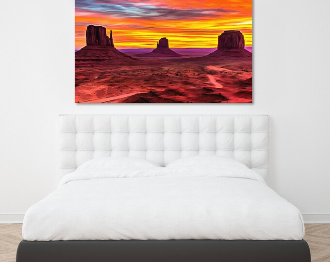 Monument Valley, beautiful canvas, USA poster, canvas, Interior decor, room design, print poster, art picture, gift