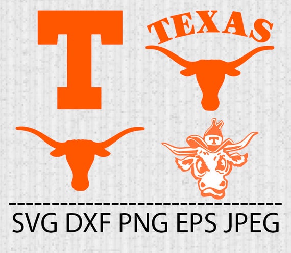 SVG Texas Longhorns Logo Vector Layered Cut File Silhouette