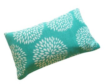 Teal Floral Pincushion filled with Emery Sand