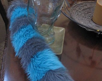 Tim Burton Cheshire cat blue/gray striped luxury shag faux fur ears tails & sets