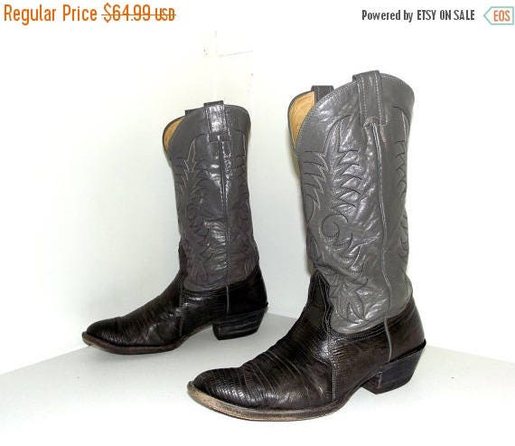 Two tone grey Nocona brand cowboy boots size 9 E or cowgirl