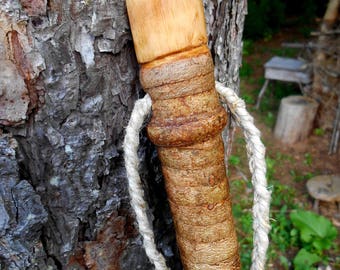 Walking stick Maine Made Wood Hiking Staff with handmade burl