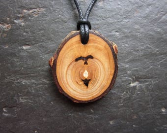 Natural Wood Pendant - English Ash - for Healing.