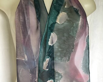 Water Meets Sand silk scarf hand painted original