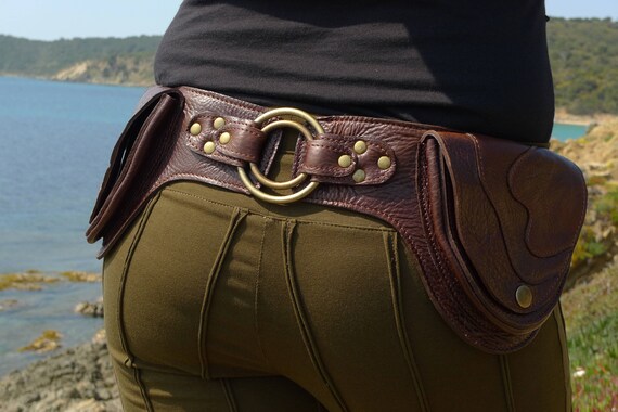 Leather Utility Belt Handmade Designer Pocket Belt High
