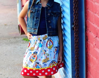 New Wonder Woman skirt (18 mos 2T, 3T, 4T, 5T, 6, 7, 8, 10)