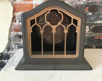 Antique 1930s Fada Radio Cast Metal Speaker Case Antique Radio Part