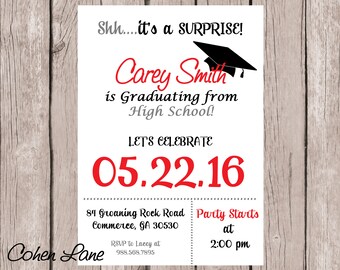 Surprise Graduation Party Invitations 9