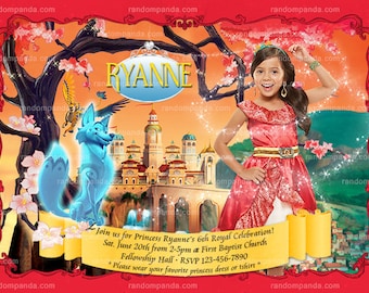 Personalize BE Elena of Avalor Invitation, Princess Elena Costume Party Invite