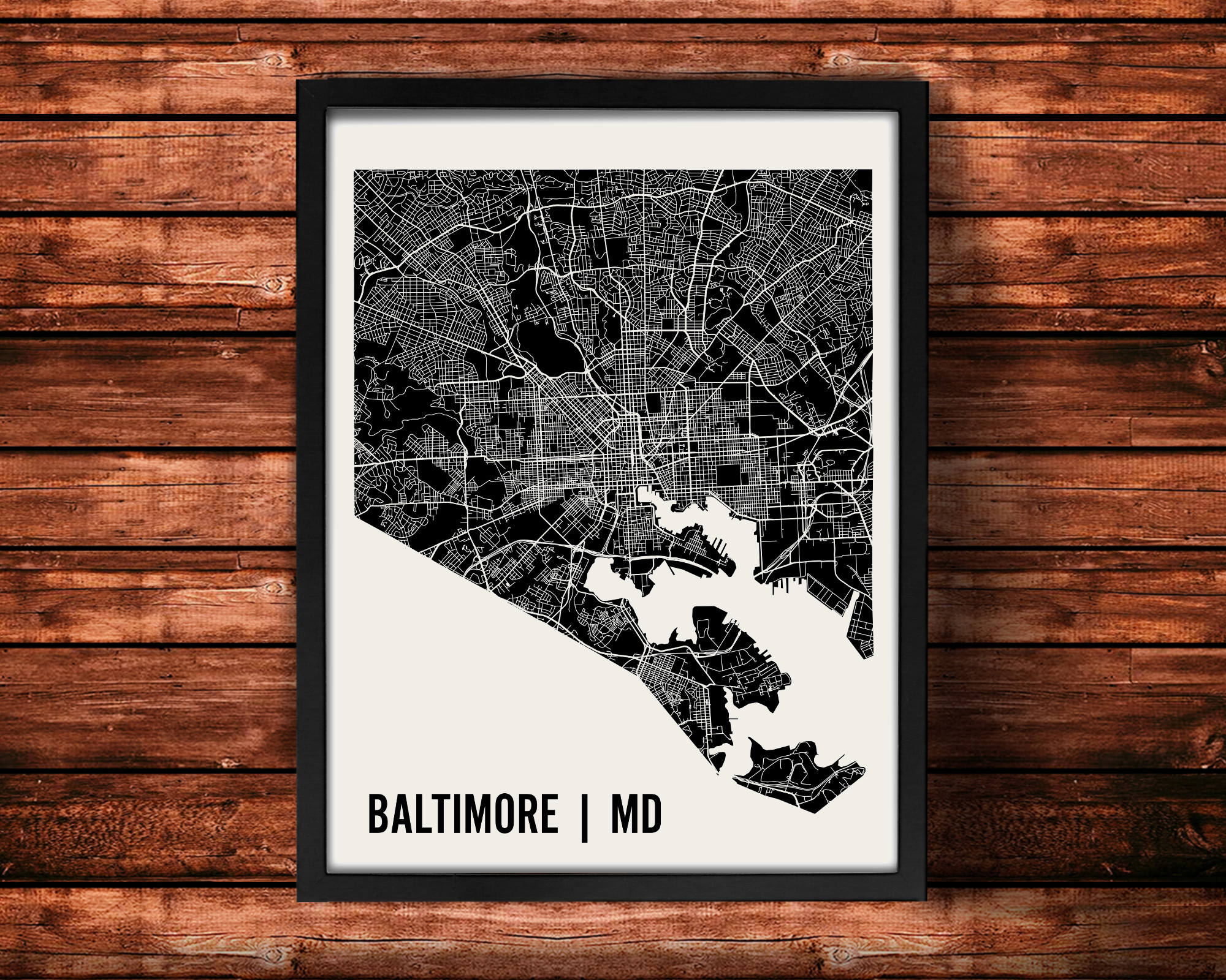 Baltimore Map Art Print Baltimore Print Baltimore Art