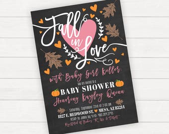 Halloween Baby Shower Fall Baby Shower Girl Baby Shower Fall In Love Baby Shower Invitation Baby Shower Invite Rustic Baby Shower Invite