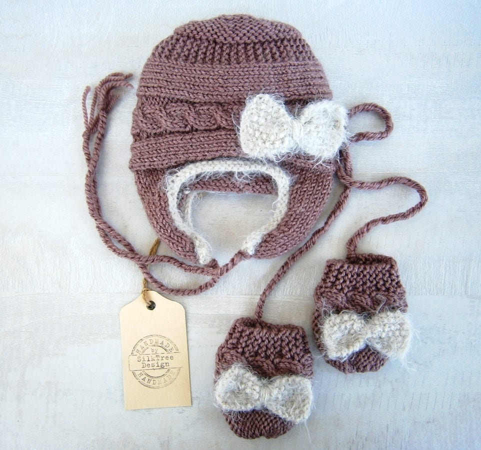 ralph lauren baby hat and mittens