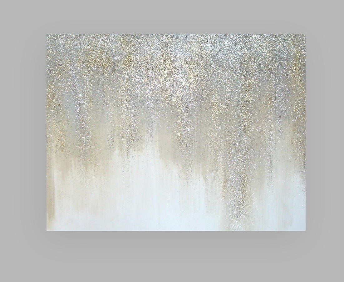 Art Large Glitter Painting Original Abstract Acrylic