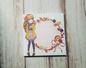 Fall Leaves sticky notes pad