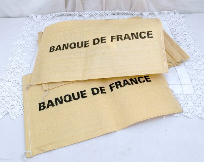 Vintage Unused Money Bags from "Banque de France", Bank Coin Bags, French Central Bank, Cash Convoy, Brinks, Mint Upcycle, Curios