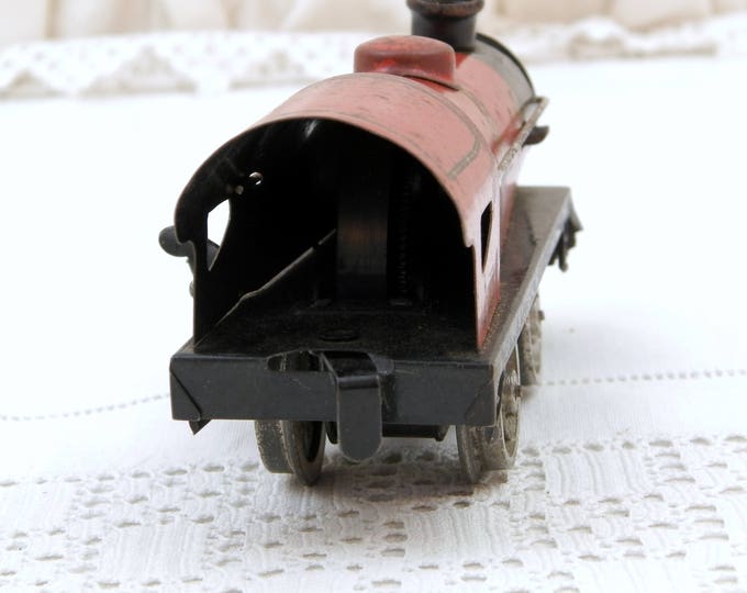 Vintage Working Hornby Clockwork Wind Up Tin Train H 0 Gauge 35 mm The Loco M with Original Box Made in France by Meccano Circa 1930s