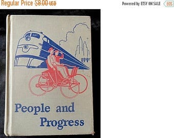 Back2SchoolSale - 1951 Scott, Foresman & Co Basic Reader 6th Grade: PEOPLE and PROGRESS Textbook (1518)