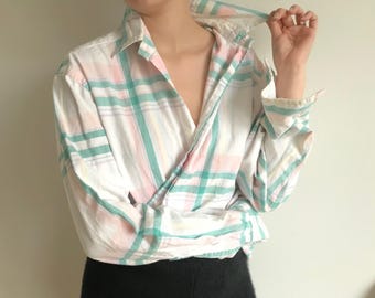 mens pastel plaid shirt