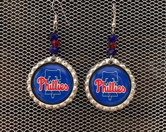 Philadelphia Phillies Bottle Cap Earrings