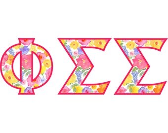Phi Sigma Sigma sticker sorority, PhiSig car decal, water bottle sticker, Multiple sizes available, Indoor / Outdoor 3 year rated vinyl