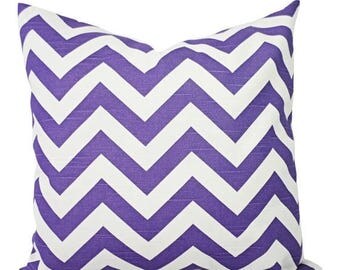 15% OFF SALE Two Purple Chevron Pillow Covers - Decorative Pillow Cover - Purple Throw Pillow - Purple Pillow - Chevron Pillow - Dorm Decor