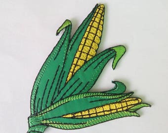 Embroidered Corn Iron on Patch ( 2 3/4" x 3 1/4")