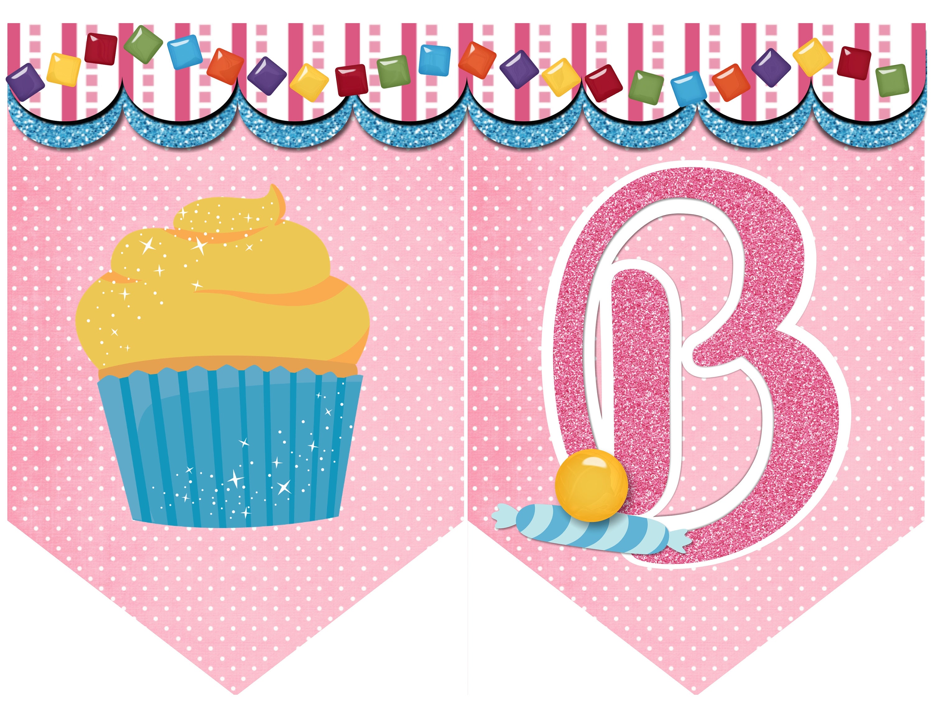 Candy Land Banner Candy Happy Birthday Banner Sweet Party