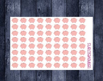 Weekend Sale Pink Piggy Bank Stickers