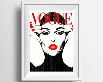 Vogue poster print, Vogue wall art decor