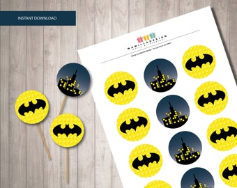 Lego Batman Cupcake Toppers