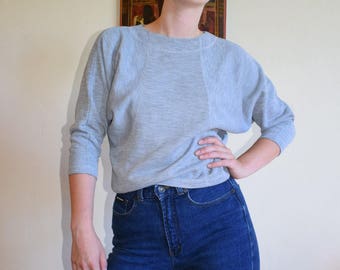 Athletic Grey Dolman Sleeve Top