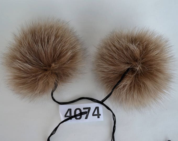 5,5" FOX FUR Pom Pom- Double! Fur Pom Pom, Real Fox Fur, Brown Fox Pom Pom, Double Pom Pom, Fox Pom Pom, Pom Pom Ears, Hat, Child, Beanie