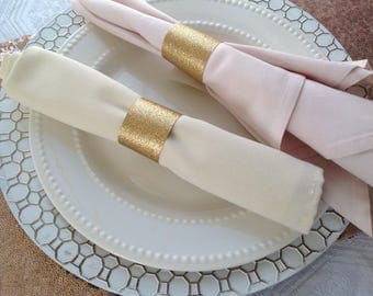gold glitter wedding napkin rings party table napkin rings bling napkin rings rehearsal - Wedding Napkin Rings gold glitter wedding napkin rings party table napkin rings bling napkin rings rehearsal - Wedding Napkin Rings