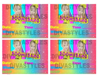 JoJo Siwa Printable invitations, download party favors, instant downloads, diy