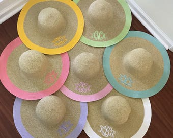 Custom Monogram Floppy Hat - Monogram - Floppy Hat - Color Trim